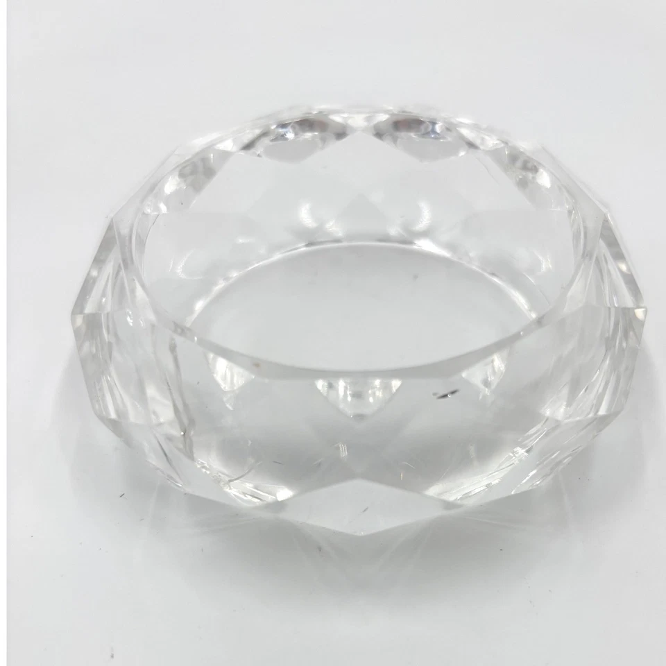 Pulsera facetada lucite transparente vintage idea de regalo de vacaciones para ella Foto 4 de 4