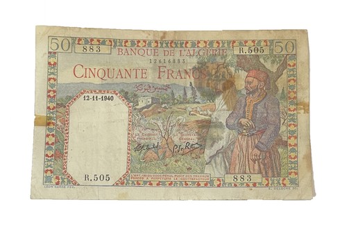 Algerien / Algeria P.084 50 Francs 1940 (5)