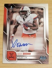 2025 Bowman University Chrome Prospect Autographs Xavier Brown #BCA-XB (AU, RC)