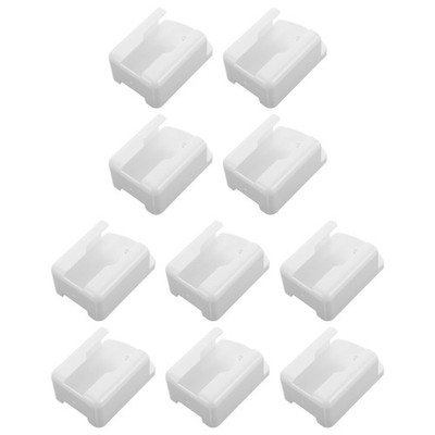 10Pcs Reusable Wall Mounted Remote Control Holder ABS White No Drilling Storage