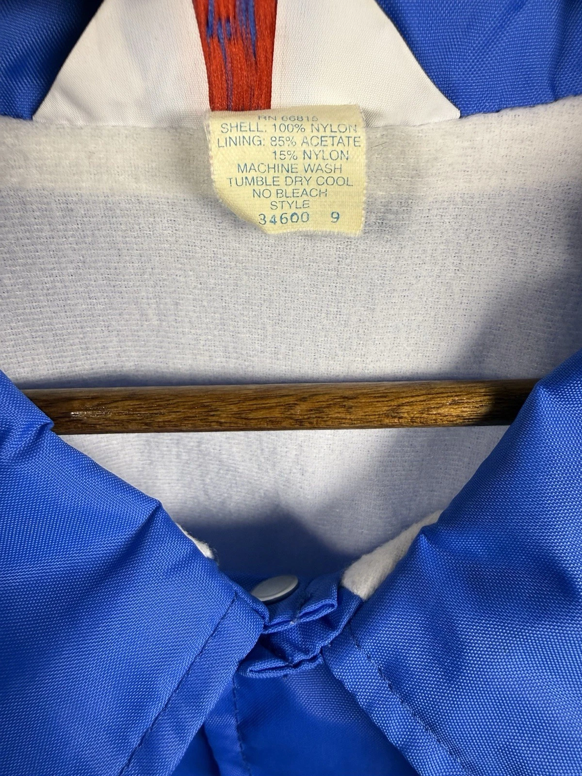 Vintage WestArk Men’s 2XL Blue Nylon Coach Jacket Marine Corps Logo Snap Front - product detail image 4