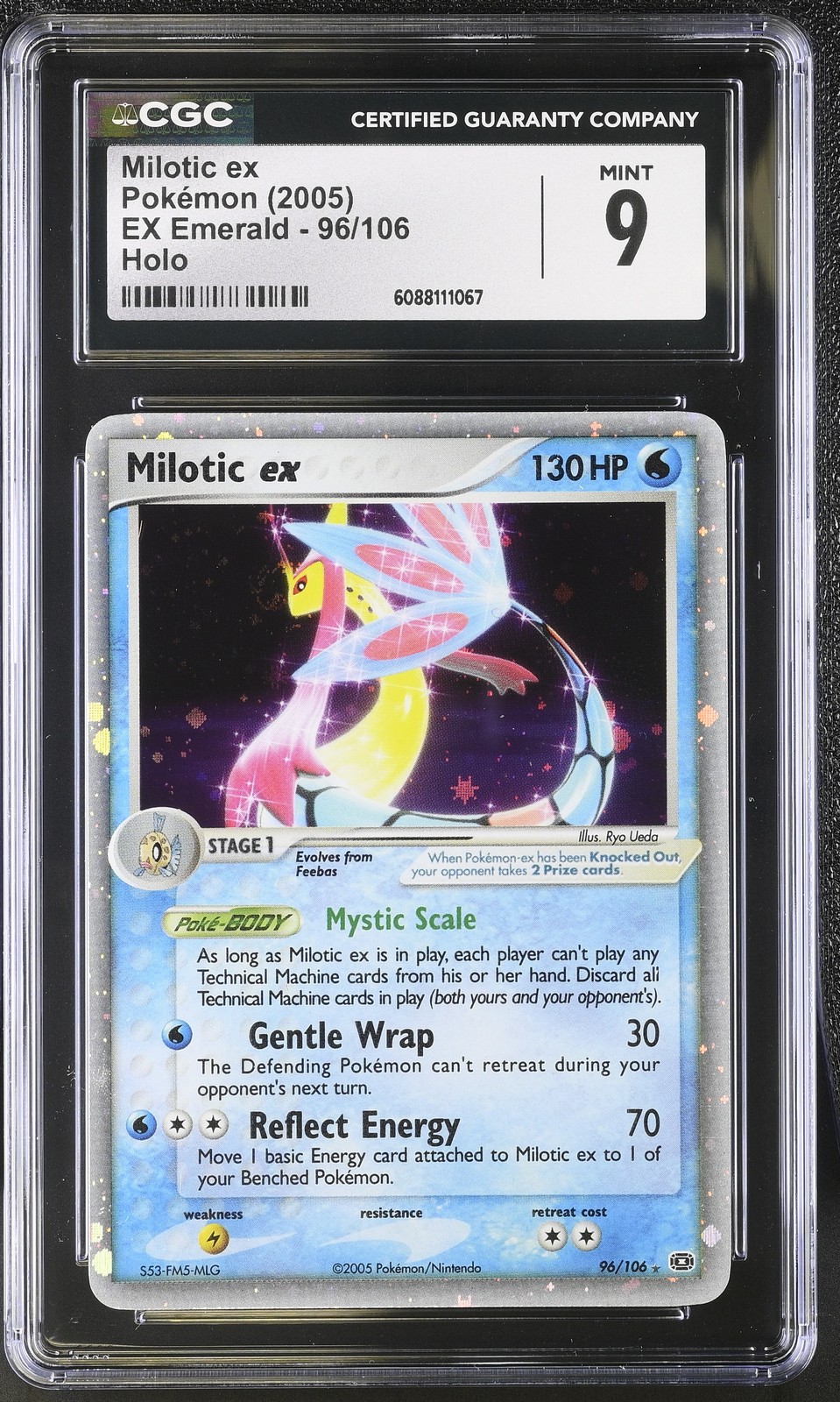 CGC 9 MINT Milotic ex 2005 EX Emerald 96/106 Holo Pokemon Card