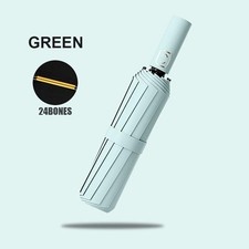 Large 24 Bone Solid Color Automatic Umbrella Light Collapsible Large Format Outd