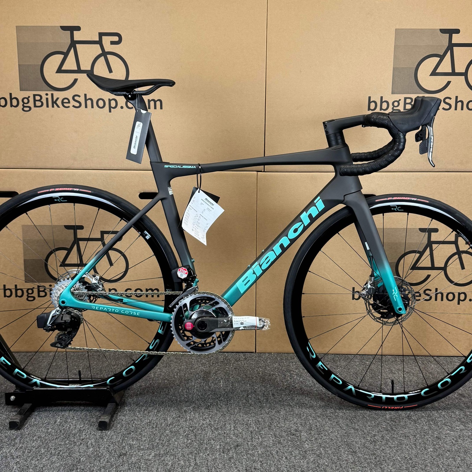 New Bianchi Specialissima RC, SRAM Red eTap AXS, 14 Pounds Climbing Bike, 55cm)