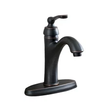 AquaSource Norcroft Oil Rubbed Bronze 1-Handle Bathroom Sink Faucet with Drain