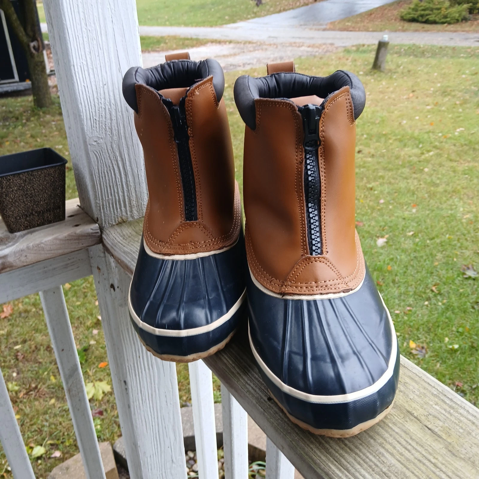FROGG TOGGS Waterproof Thermolite Insulated Brown Black Rain Boots Size 10 US