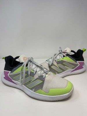 Adidas Defiant Speed Tennis Shoes Crystal White Silver Met GV9519 Men's Sz 9.5