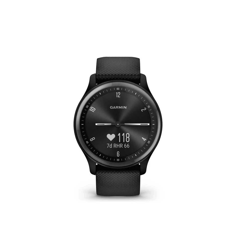Garmin VIVOMOVE SPORT schwarz Hybrid Smartwatch Fitnesstracker 0,8" Android iOS - Bild 4 von 4
