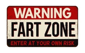 Fart Zone Caution Funny Warning Danger Sign Self Adhesive Vinyl Sticker