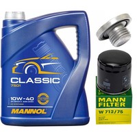 MotoröL Filter Set Mannol 10W-40 5 Liter + Schraube FüR Opel Vectra B Astra G