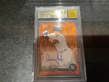 2022 TOPPS NOW OFFSEASON AUTO #OS38 AARON JUDGE BGS 9.5 1/5 ORANGE POP 1