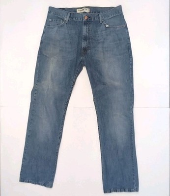 Vintage Y2K Levis Jeans 36x32 Blue Denim 505 Faded Whiskers Straight leg NWOT