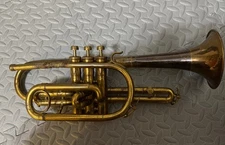 Vintage Buescher Cornet Brass Instrument Serial #289187 AS-IS w/ Case