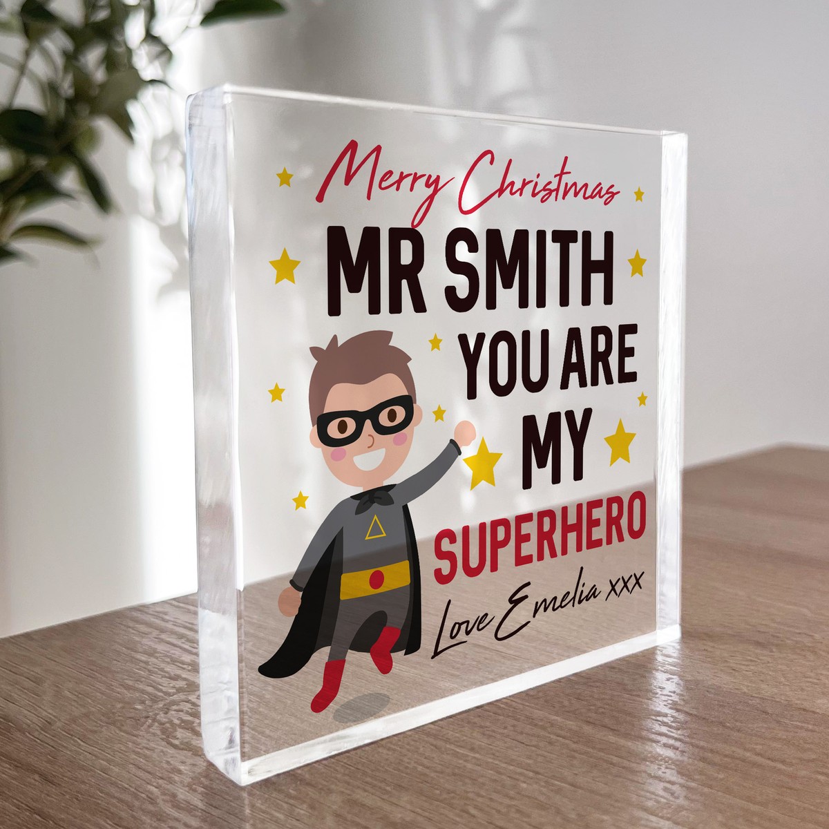 PERSONALISED Teacher Gifts For Men Superhero Gifts Teacher Gifts Thank You  Gift