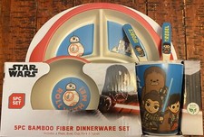 Star Wars Chewbacca 5 Pcs Bamboo Dinnerware Plate Bowl Cup Set