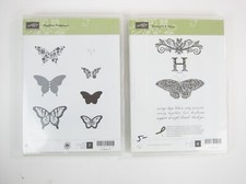 Stamping Up Stamp Set STRENGTH  HOPE  PAPILLON POTPOURRI Butterfly 11pc Rubber