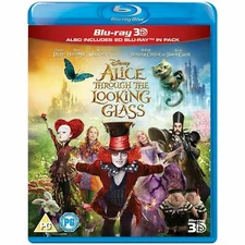 Alice Through the Looking Glass (2016) 3D + 2D Blu-Ray BRAND NEW Free Ship