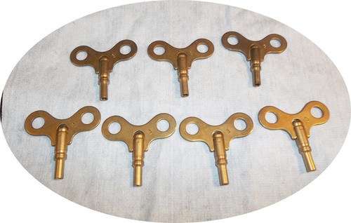 TK649~ Set of 7 Toy Or Clock Winding Keys # 3 = 3.0 mm