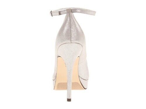 Call it SPRING Women's Sz 8 Platform High Heels Pumps Ankle Strap - Silver - Picture 5 of 7