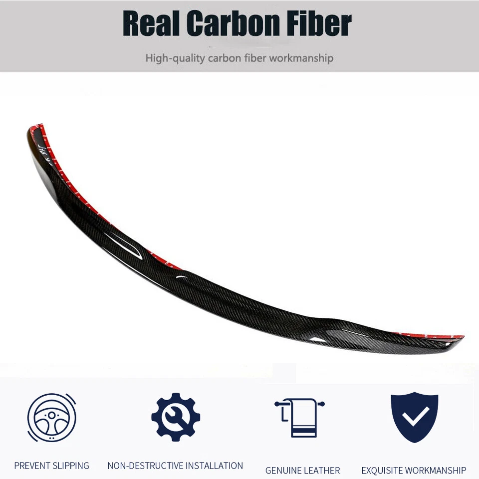 Alerón trasero de fibra de carbono real para Infiniti Q50 Q50S 2014-2023 Foto 4 de 4