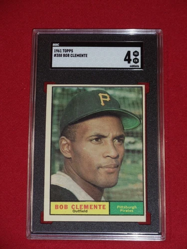1961 Topps Roberto Clemente SGC 4 VG-EX #388 Sharp Card 7 Quality, Just Off Cent