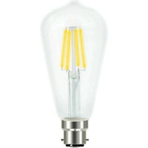 8 X VERBATIM B22 LED Filament St-64 Clear Pear Dimmable 5W 470Lm 2700K B22 65616 - Image 2 of 2