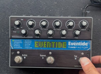 Eventide TimeFactor Digital Delay Time Factor Guitar Effect Pedal + Power Supply