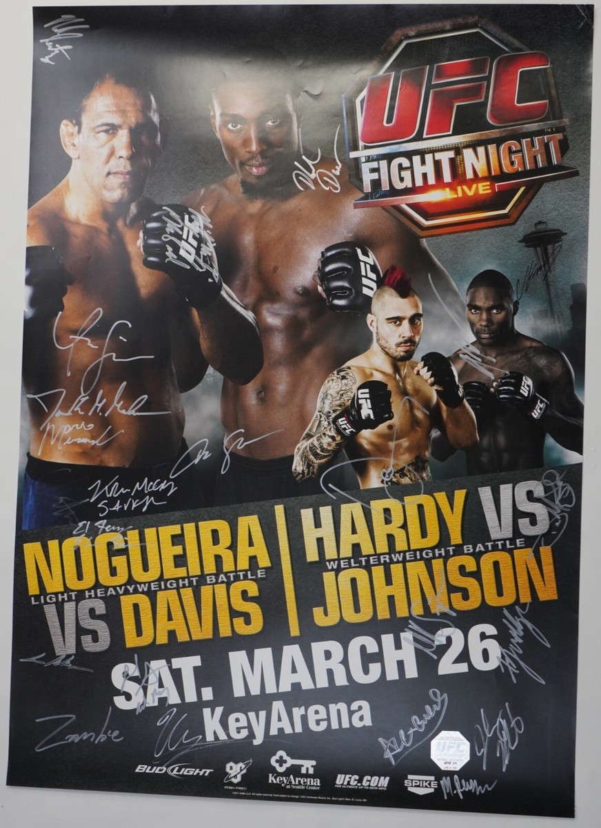 Phil Davis Antonio Rogerio Nogueira Signed by Card UFC Fight Night