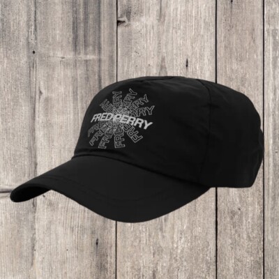 Fred Perry Cap Mütze Multi Logo Graphic Print One Size Schwarz HW3656