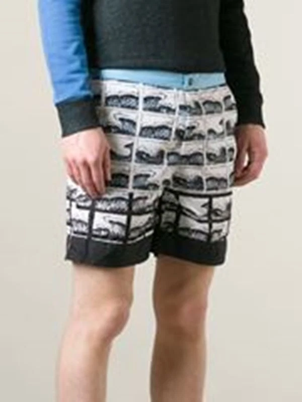 KENZO PARIS Men's SWIM Shorts BEACH Trunks SQUARE Wave Water PRINT ( L ) - Image 3 of 3