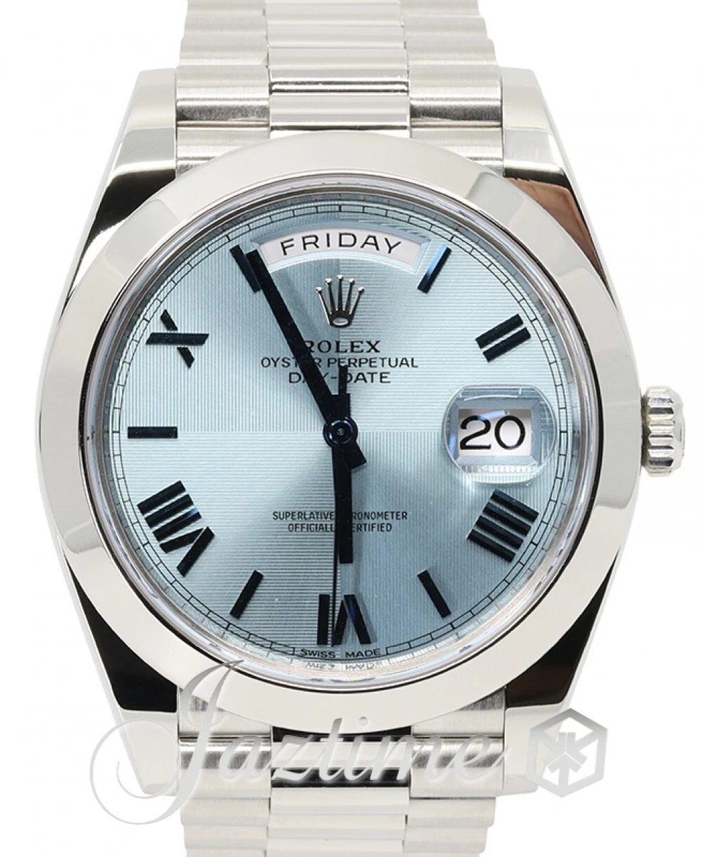 Rolex president shop ice blue