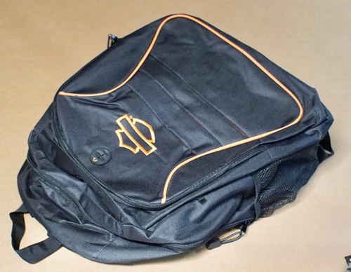 Harley Davidson Zaino Originale Bagagli Nero Arancione - Picture 3 of 4
