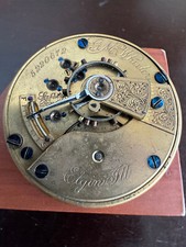 VINTAGE 18 SIZE ELGIN POCKET WATCH MOVEMENT GR. 75 G.M. WHEELER KEEPING TIME