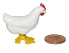 Playmobil Miniature Hen Farm Animal White chicken - Belen - C124