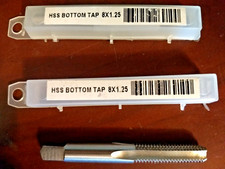 2 pcs HSS Screw Tap Drill Bit Set Straight Flute Metric Plug Tap Hand Tools Part