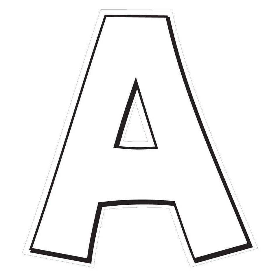 Letras de patio del alfabeto, color liso con contorno 24" KG, 26 piezas, estacas incluidas Foto 3 de 4