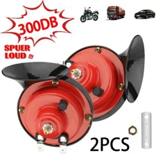 1Pair 12V high and low tone Super Loud strong penetration water proof car Horn