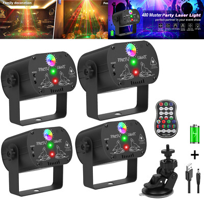 Akku Discokugel Laser Projektor Lichteffekt LED Partylicht Wiederaufladbare USB