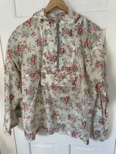 Cath Kidston Roses Floral Rain Hoodie Sz 12/14