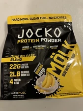 Jocko MOLK Banana Cream Whey Casein 4 Protein Blend Powder 2 Lb Enzymes Yummy