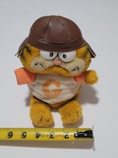 Vtg 1981 Garfield Bean Bag Plush Rugby Player With Helmet and Jersey Fun Farm