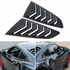 Texture Black Quarter Side Window Louvers Scoop Cover for Ford Mustang 2015-2020