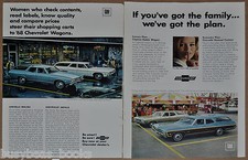 1968 Chevrolet Station Wagons adverts x2, CHEVELLE Malibu, Impala Caprice Nomad