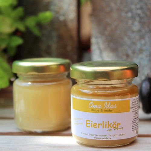 Geschenkset 4x50g Probier Set Honig mit Eierlikör Marzipan Waldmeister Vanille - Bild 2 von 6