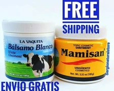 (1) BALSAMO BLANCO Vaquita Ointment 100 grs (1) MAMISAN Ointment Pomada 100 grs