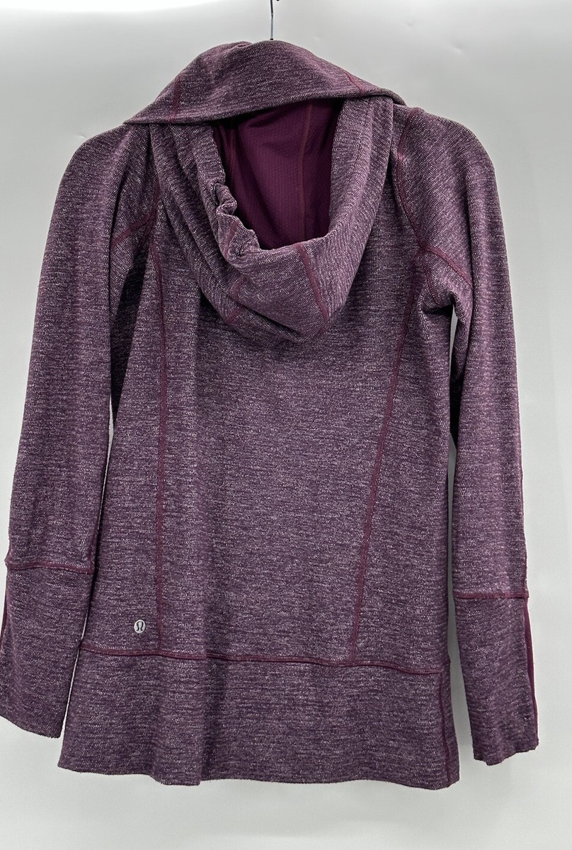 Lululemon Stride Jacket Mini Check Black Swan Heathered Plum