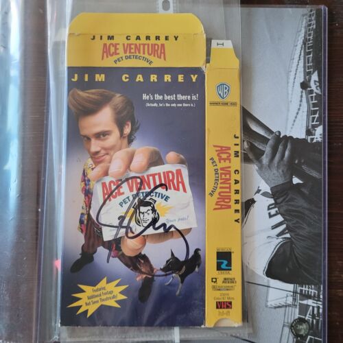 Jim Carrey! Auth.  Hand Signed Autographed "Ace VenturaPet Detective" VHS Box! - Photo 1 sur 2