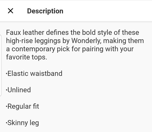 FAUX LEATHER CAMO MATTE Legging  Black Camouflage Size M ($54) - Picture 4 of 8