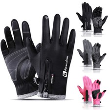 Men Women Winter Touch Screen Waterproof Ski Warm Windproof Full Finger Gloves