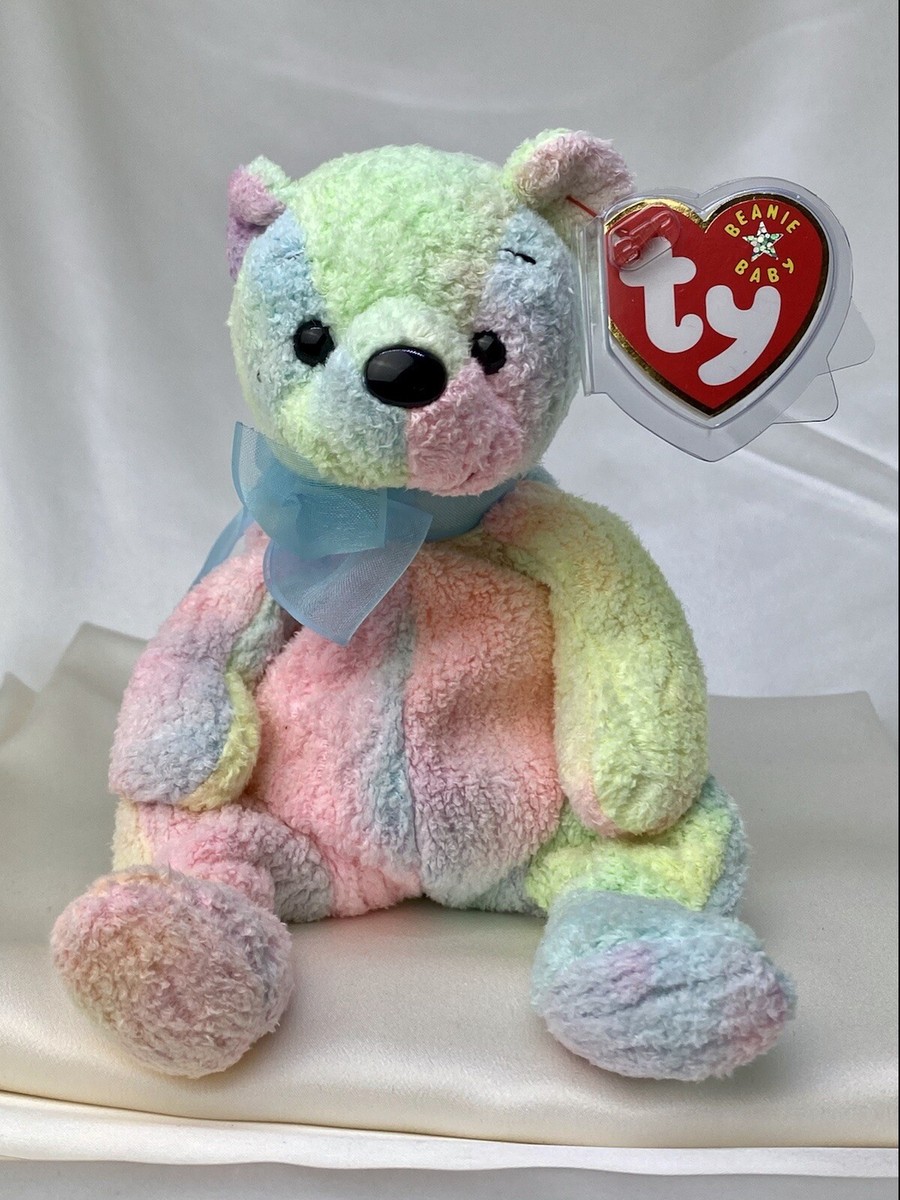 Rare Retired Ty Beanie Baby Mellow The Bear 2000 Mint P.E. Pellets
